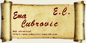Ema Čubrović vizit kartica